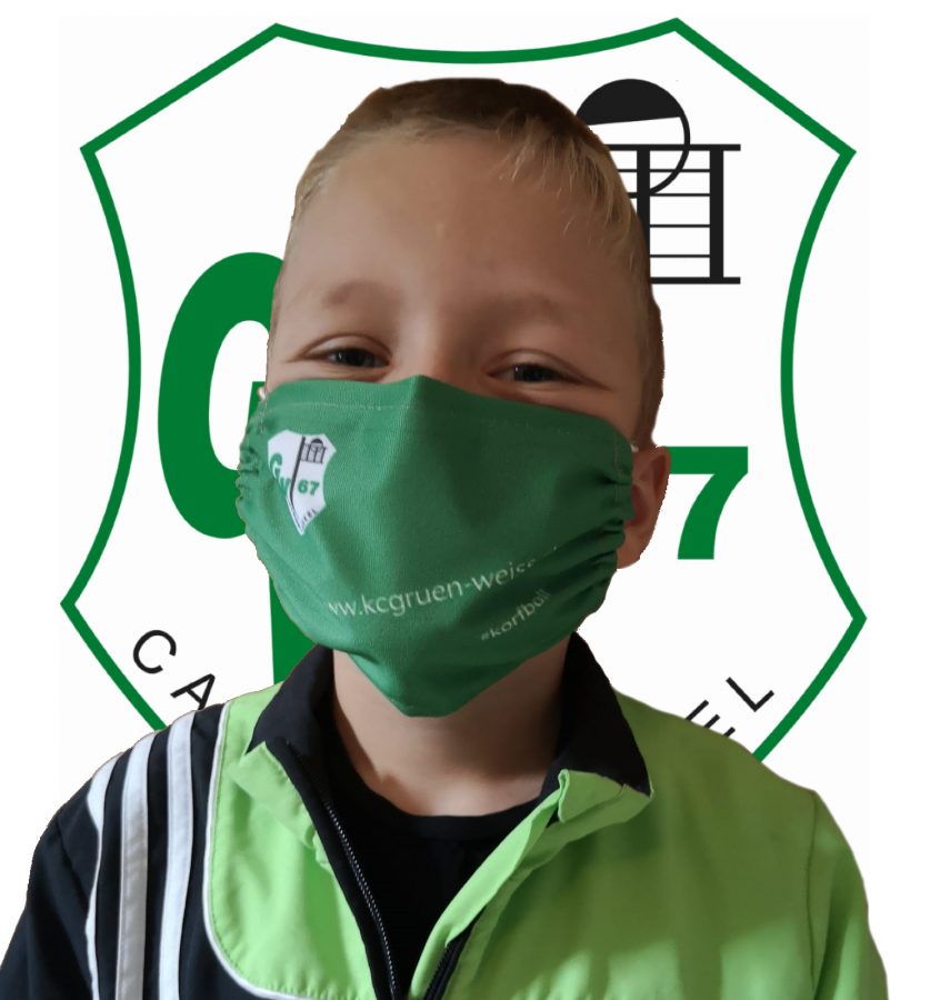 Masken für Grün-Weiss Korfball Spieler