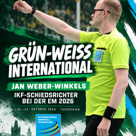 Grün-Weiß stellt Schiedsrichter bei der Korfball-EM in Tschechien
